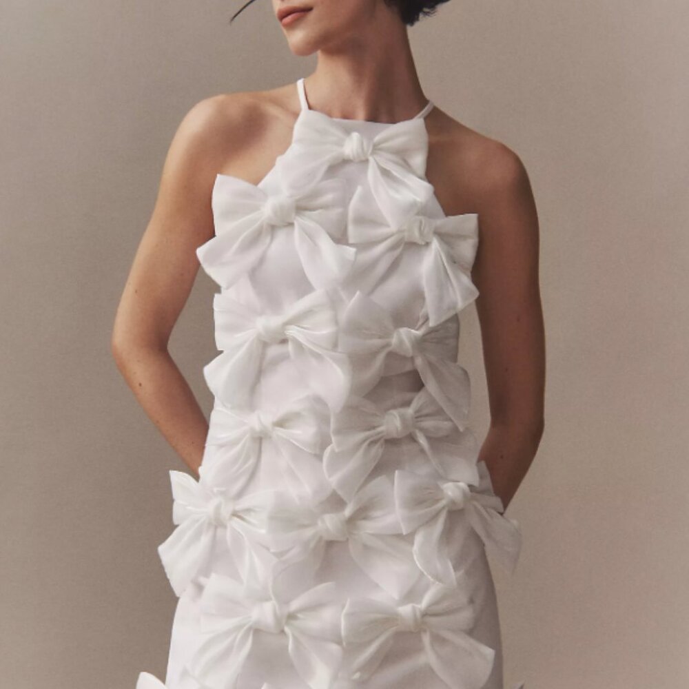 NWT BHLDN Sleeveless Allover Bow Mini Dress - Size Large - Picture 3 of 9